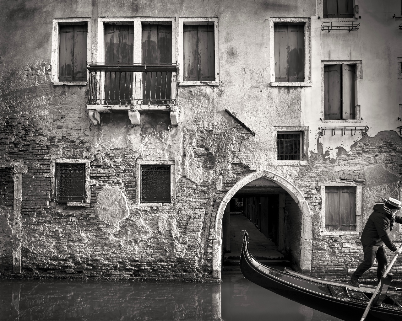 Passing Gondola, Venice